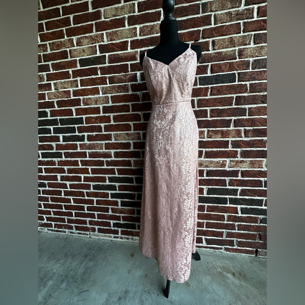Candie's Dusty Pink Lace Maxi Dress